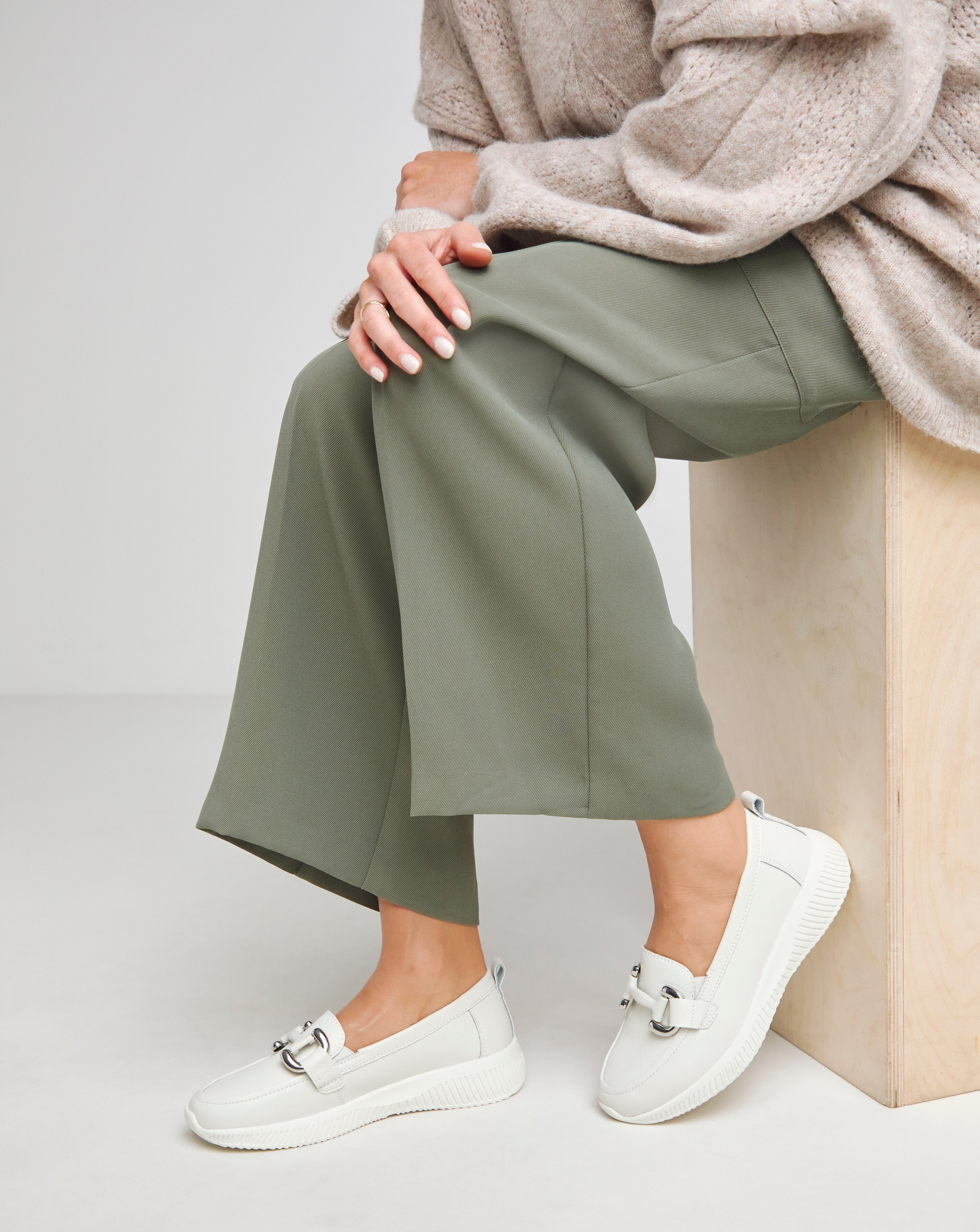 Heavenly Soles Lynn Sporty Loafers With Trim - Wide Fit (E)