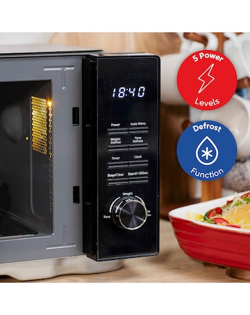 Russell Hobbs 23 Litre Black Flatbed Digital Microwave