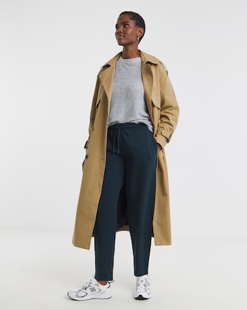 Navy Barrel Leg Joggers