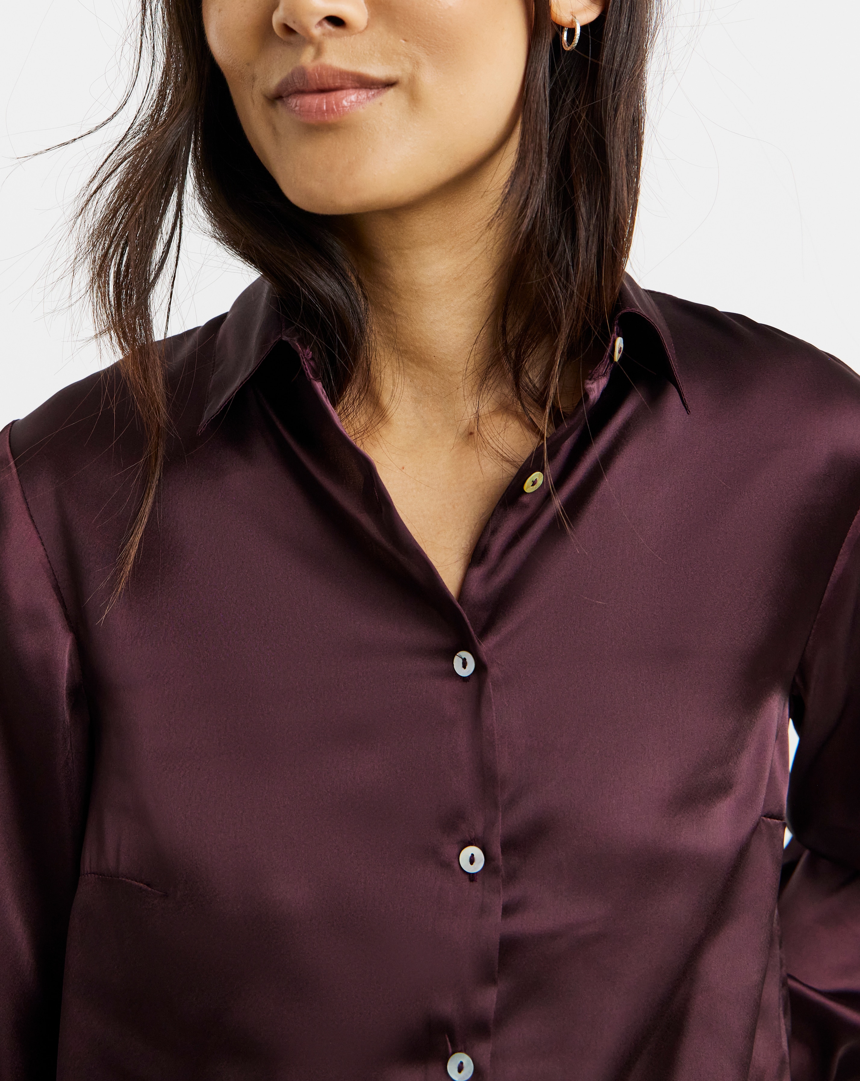 Classic Satin Long Sleeve Shirt | JD Williams