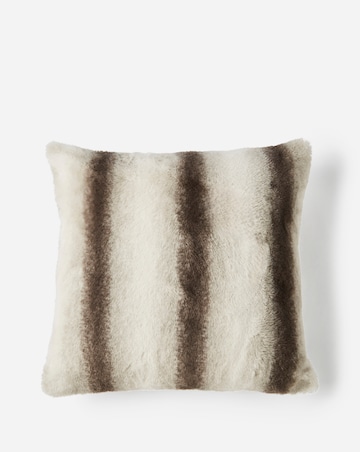 Stripe Animal Printed Faux Fur Cushion