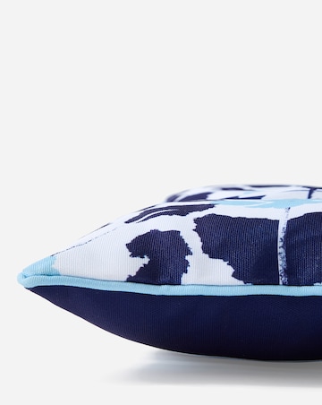 Tile Print Outdoor Benchpad with Striped Reverse