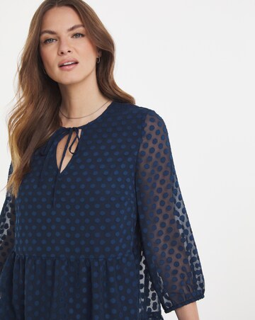 Julipa Sheer Spot Tiered Tunic