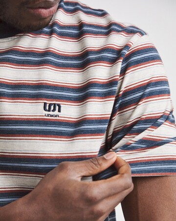Union Relaxed Fit Marl Yarn Dye Stripe T-Shirt Long