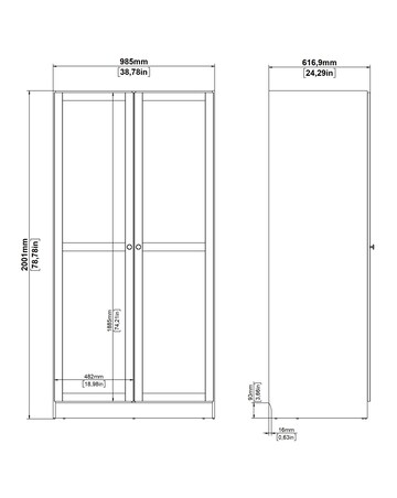 Alton Double Wardrobe
