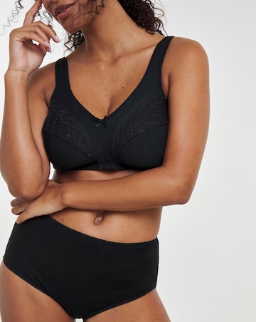 Pretty Secrets (2 Pack) Sally Non Wired Minimiser Bras (C-L) Black/Almond