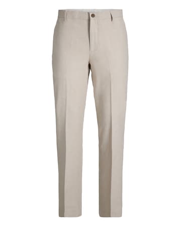 Jack & Jones Premium Martin Linen Blend Suit Trouser - Natural