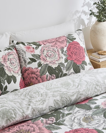 Florence Floral Cotton Blend Reversible Duvet Cover Set