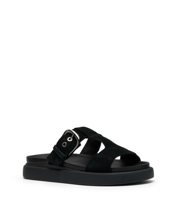 Clarks Black Suede Aristella West Sandals - Standard Fit (D)