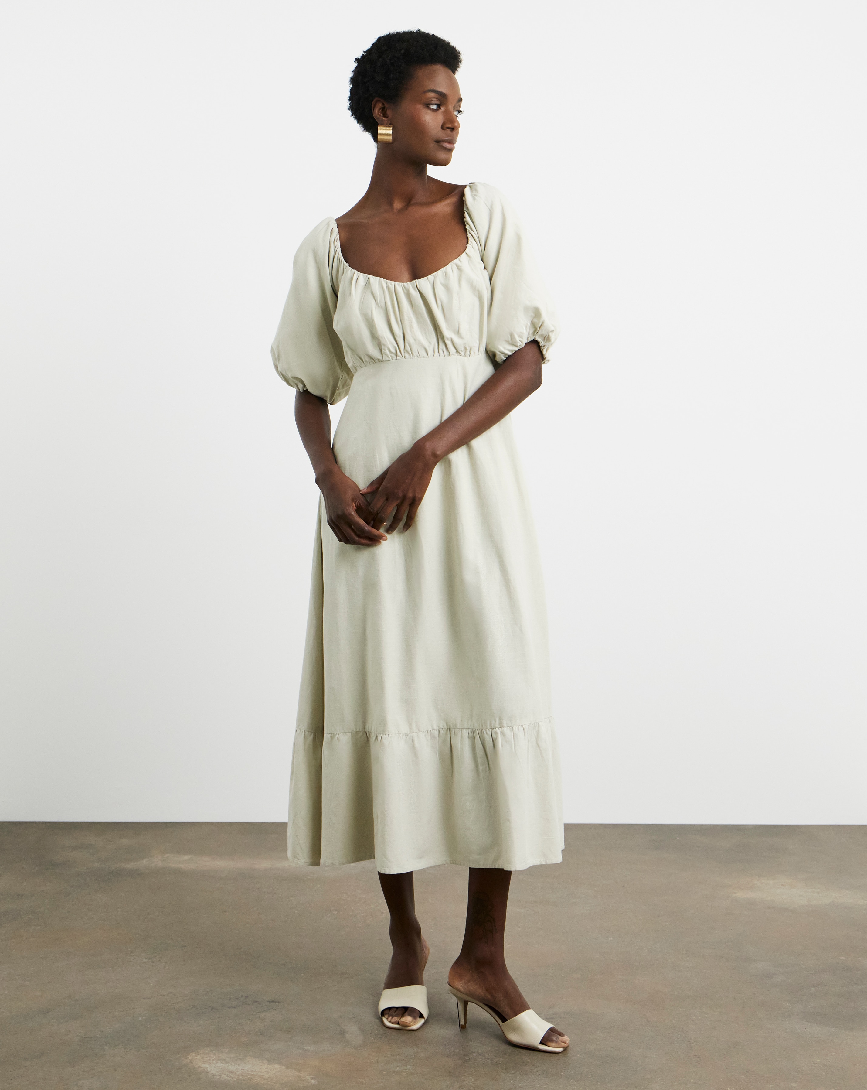 Joanna Hope Linen Mix Midi Dress JD Williams