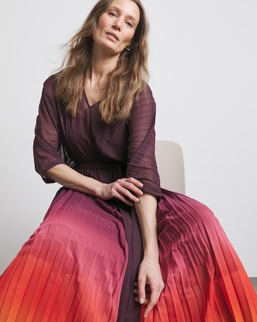 Joanna Hope Ombre Pleated Dress