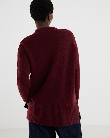Cosy Yarn Wine High Neck Tunic