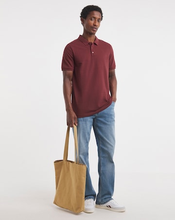 Pique Polo Long Length-Burgundy