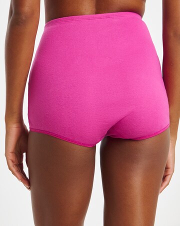 Pretty Secrets 5 Pack Cotton Comfort Short Knickers - Cerise Multi