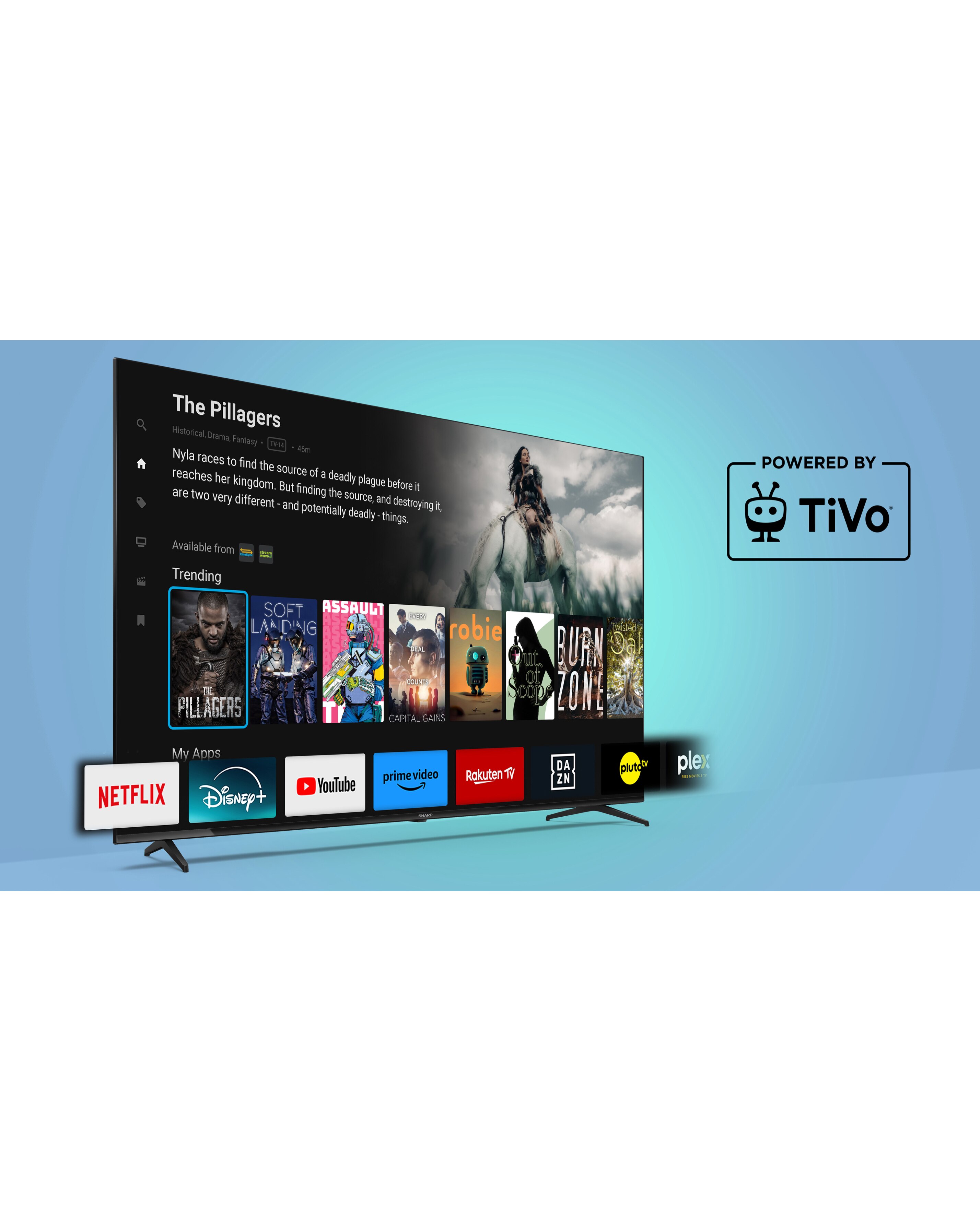 Sharp 2T-C40HE3245KB 40in QLED Full HD Smart TiVo LED TV with