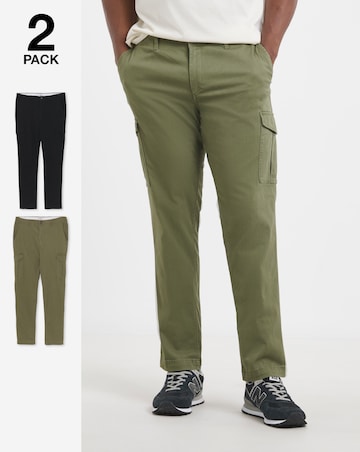 Jack & Jones Margo Dean Cargo Trouser 2 Pack - Multi