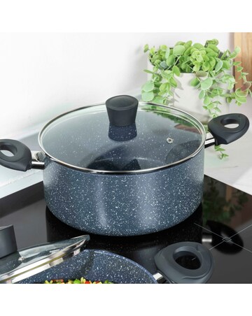 Russell Hobbs Nightfall Stone 5 Piece Saucepan and Stockpot Set