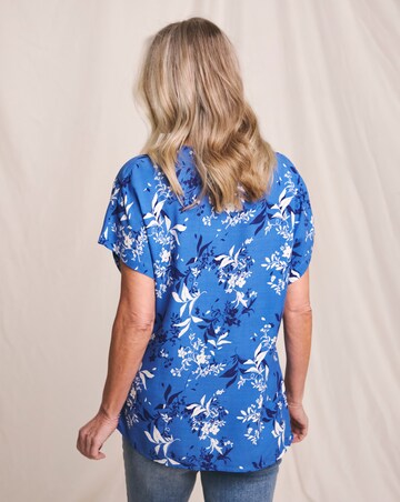 Julipa Printed Notch Neck Blouse