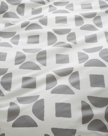 Gray & Osbourn Arran Tile Print Duvet Set Grey