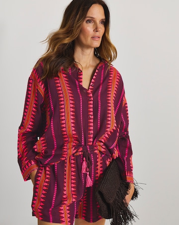 Jacquard Shirt and Shorts Beach Co-Ord Set