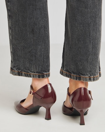 Heavenly Soles Corrine Two Part Pointed Toe Heeled Shoes - Extra Wide Fit (EEE)