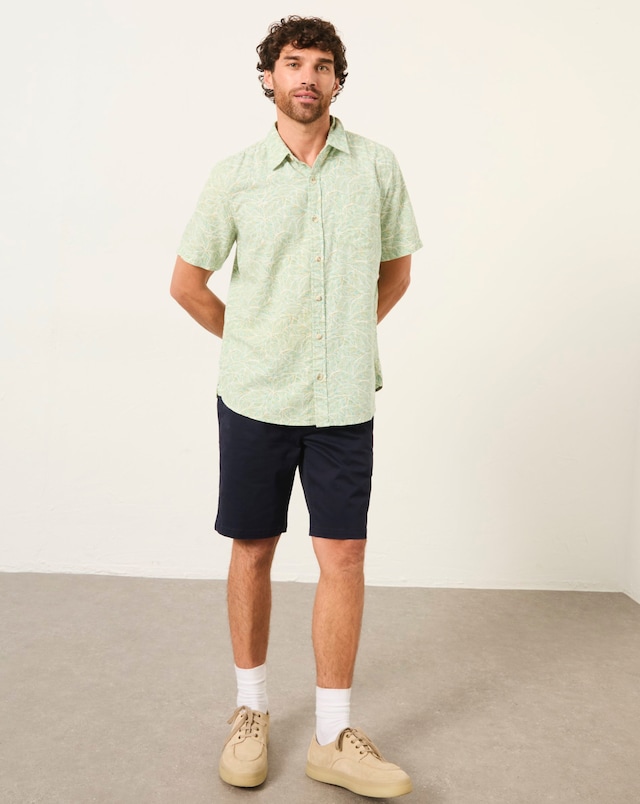 FatFace Leaf Print Shirt - Mint Green