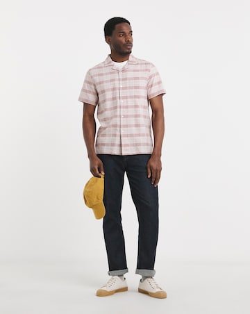 Short Sleeve Textured Check Shirt