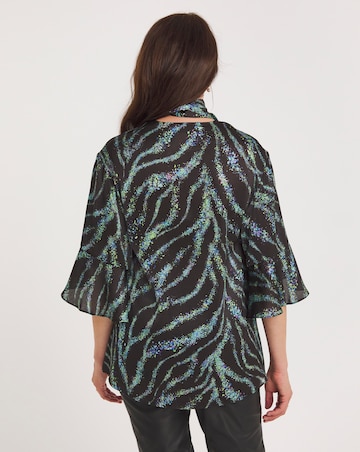 Joanna Hope Tie Neck Blouse