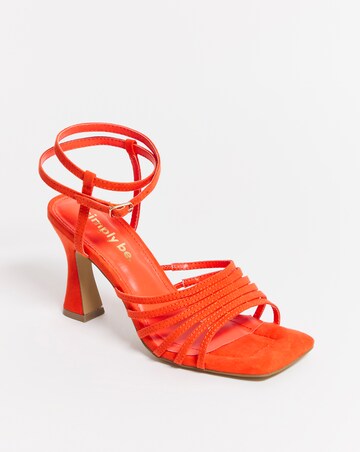 Malinda Ankle Strap Caged Heeled Sandals Ex Wide Fit