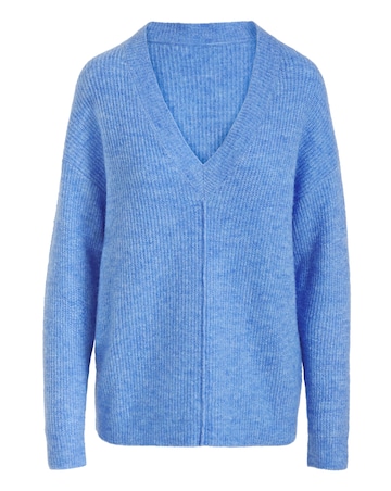 Blue V Neck Jumper