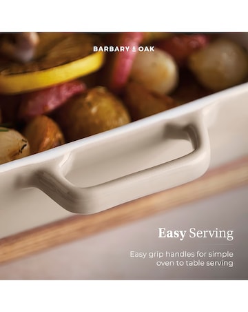 Barbary & Oak Nattura Set of 2 Square Baking Dishes Beige