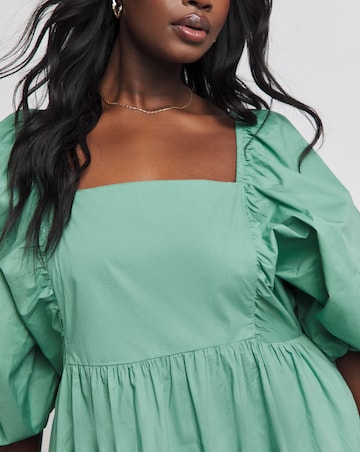Nobody's Child Green Ruby Smock Midi Dress