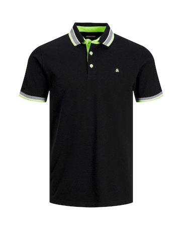Jack & Jones Premium Paulos Tipped Polo - Black