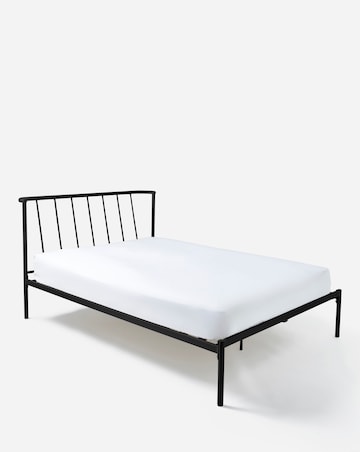 Cole Curved Metal Bed with 3 Layer Memory Foam Hybrid Mattress