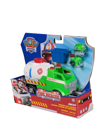 Paw Patrol Fire Rescue Vehicle Rocky with Rescue Fire Tanker