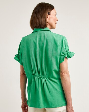 Linen Relaxed Grown On Sleeve Shirt