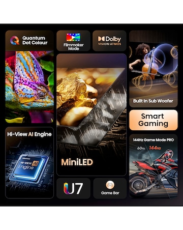 Hisense 50U7QTUK 50in Mini-LED 4K Ultra HD HDR Smart TV