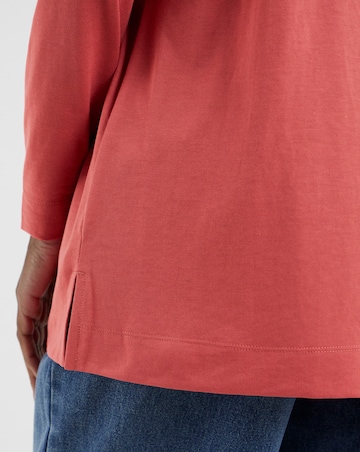 V-Neck Split Hem Slouch T-Shirt