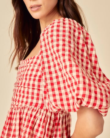 Nobody's Child Nova Midi Dress Red Gingham
