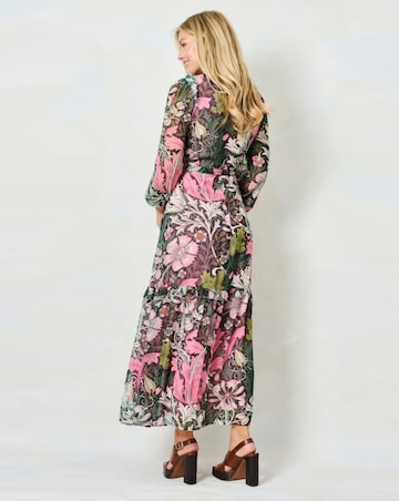 Hope & Ivy Rosehip William Morris Society Maxi Dress