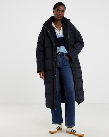 Navy Maxi Padded Coat