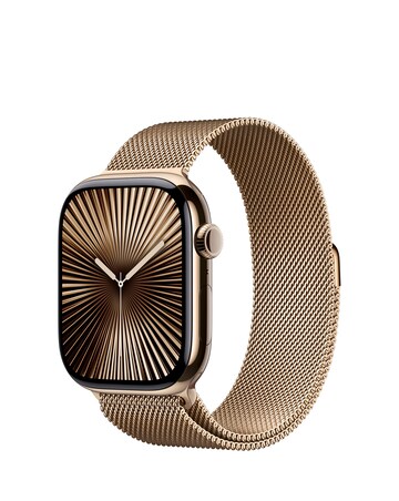 Apple Watch Series 10 GPS/Cellular 46mm Gold Titanium Case, Milanese Loop - S/M