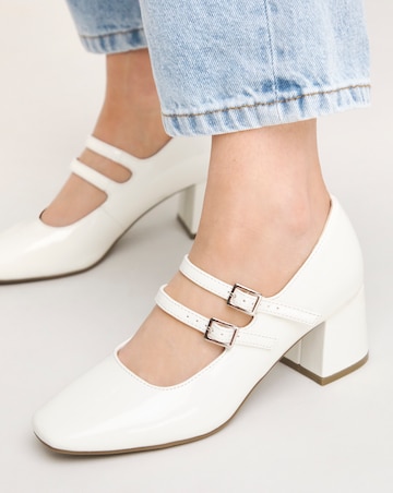 Kody Mary Jane Block Heeled Shoes Wide E Fit