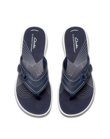 Clarks Navy Cloudsteppers Brinkley Reyna Sandals - Standard Fit (D)