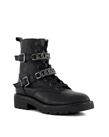 Dune Plazas Buckle Chain Boots Standrad D Fit