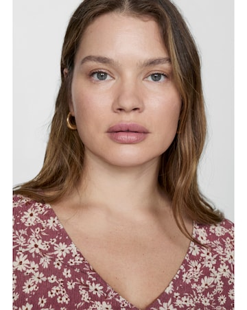 Mango Floral Shoulder Ruffle Top