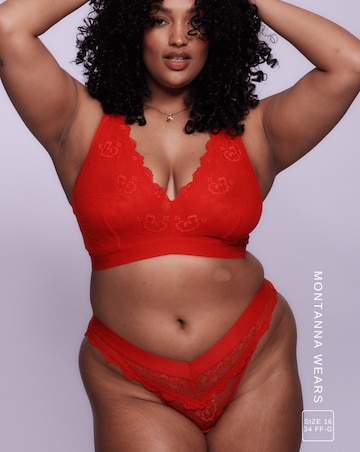 Lemonade Dolls Signature Lace Fuller Cup Bralette Red