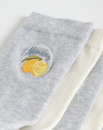 Pretty Secrets (7 Pair Pack) Days Of The Week Ankle Socks (Wide Fit) Fruits