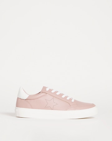 Lace Trainer with Star Detail - Wide Fit (E)
