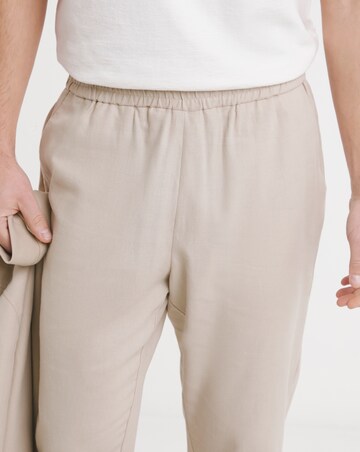 Linen Elasticated Tapered Trouser